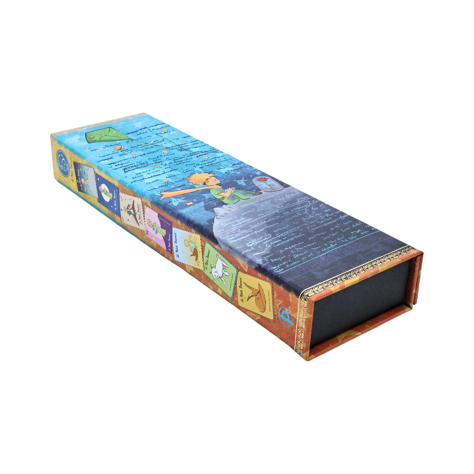 paperblanks-der-kleine-prinz-stiftemappe-blau-wrap-verschluss-embellished-manusc image 1