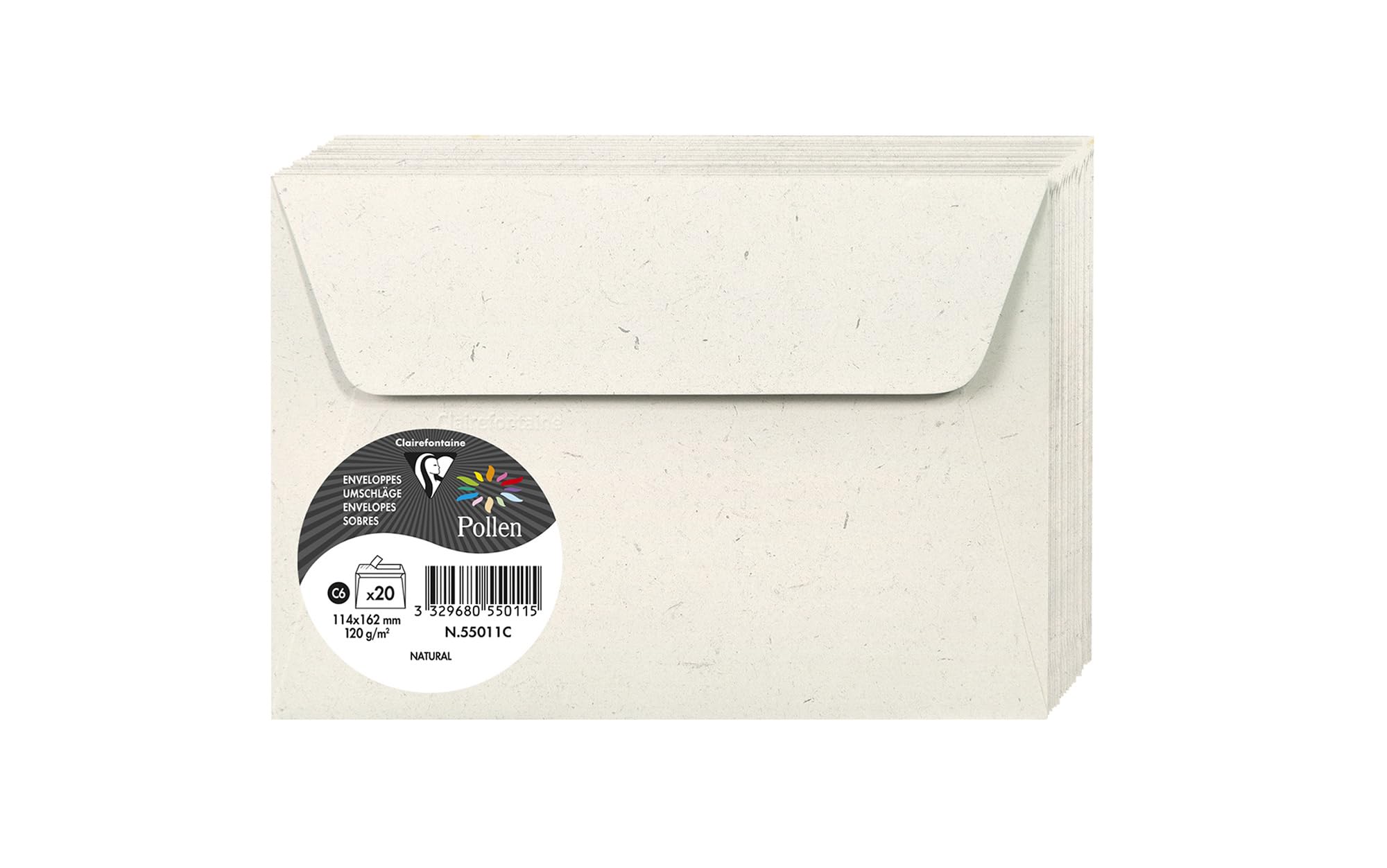 clairefontaine-pollen-natura-briefumschl-ge-c6-11-4x16-2-cm-120g-20-st-ck image 1