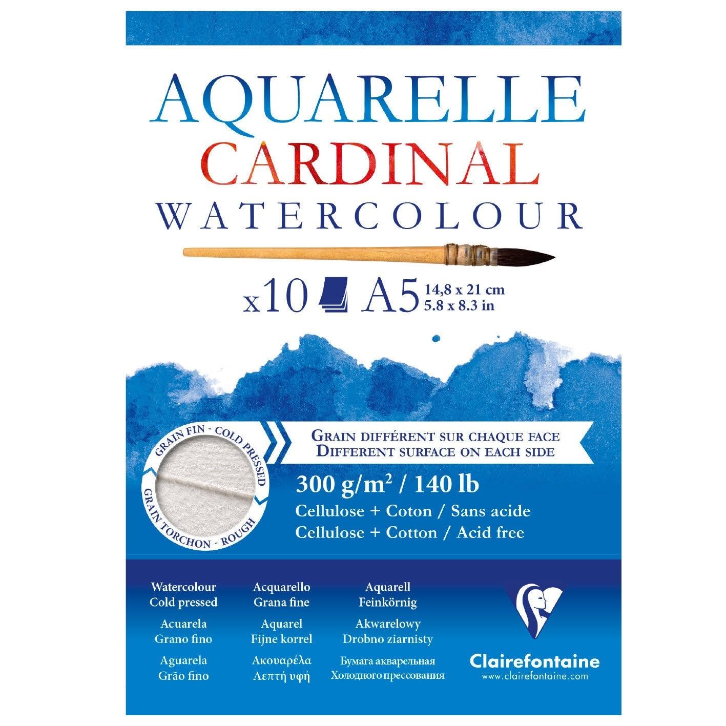 clairefontaine-96183c-cardinal-aquarellblock-din-a4-21-x-29-7-cm-300-g-10-blatt- image 7