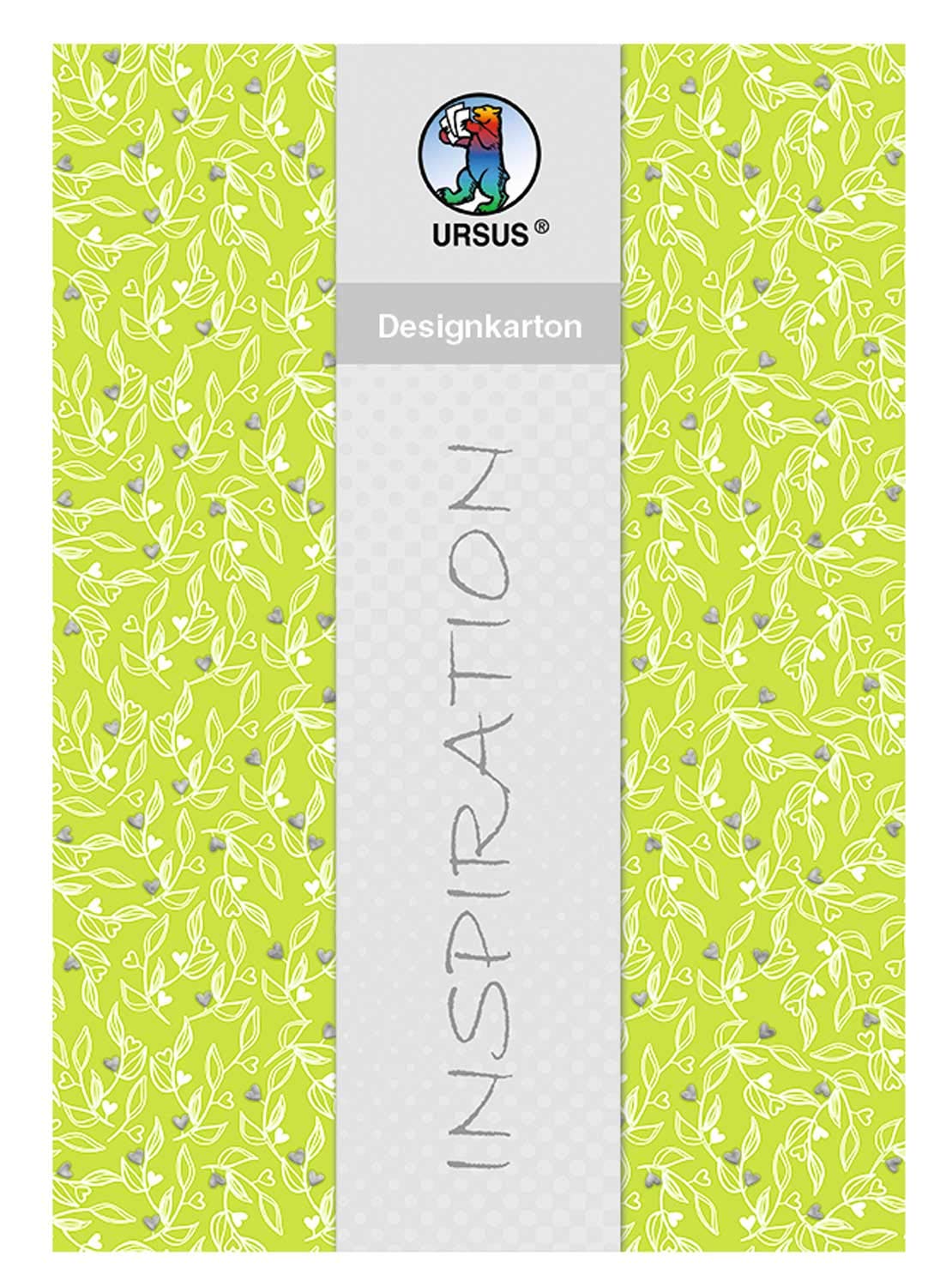 ursus-62434602f-designkarton-hochzeit-gr-n-din-a4-200-g-qm-5-blatt-folienveredel image 1