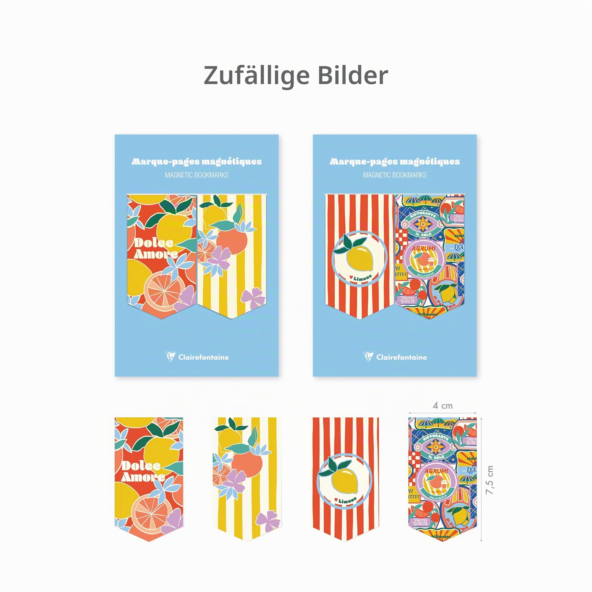 clairefontaine-dolce-amor-magnet-lesezeichen-set-10-5x15-5-cm-2-st-ck-sortiert image 2