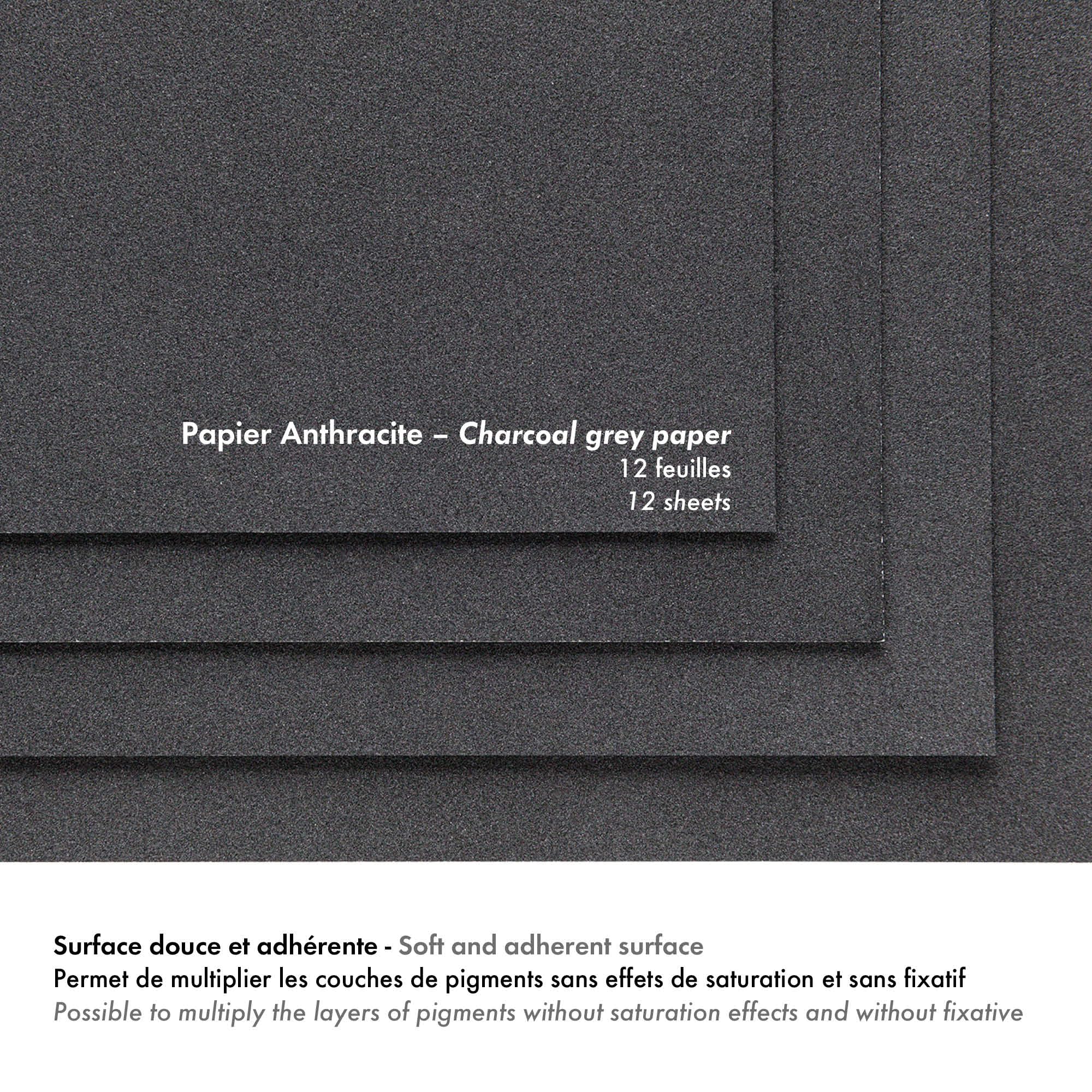 clairefontaine-pastelmat-96003c-zeichenblock-18x24-cm-12-blatt-360g-anthrazit image 4