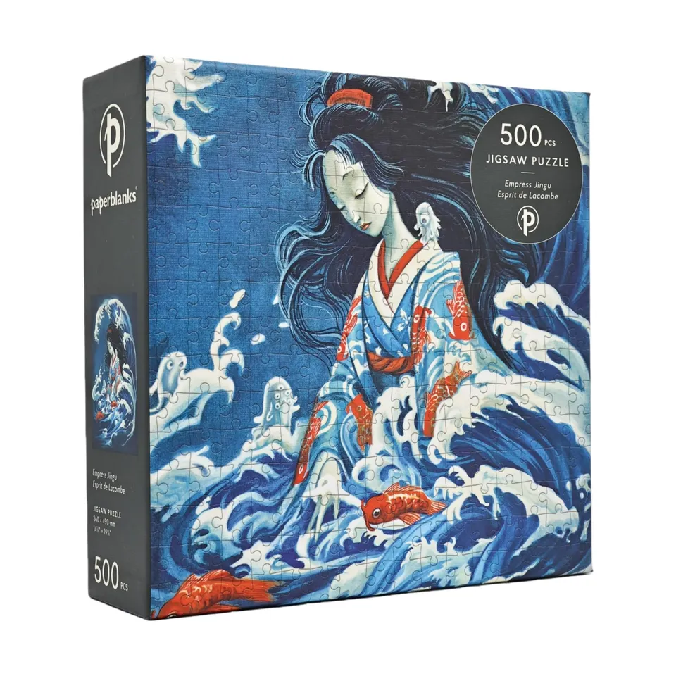 paperblanks-empress-jingu-500-teile-puzzle-esprit-de-lacombe-blau image 1