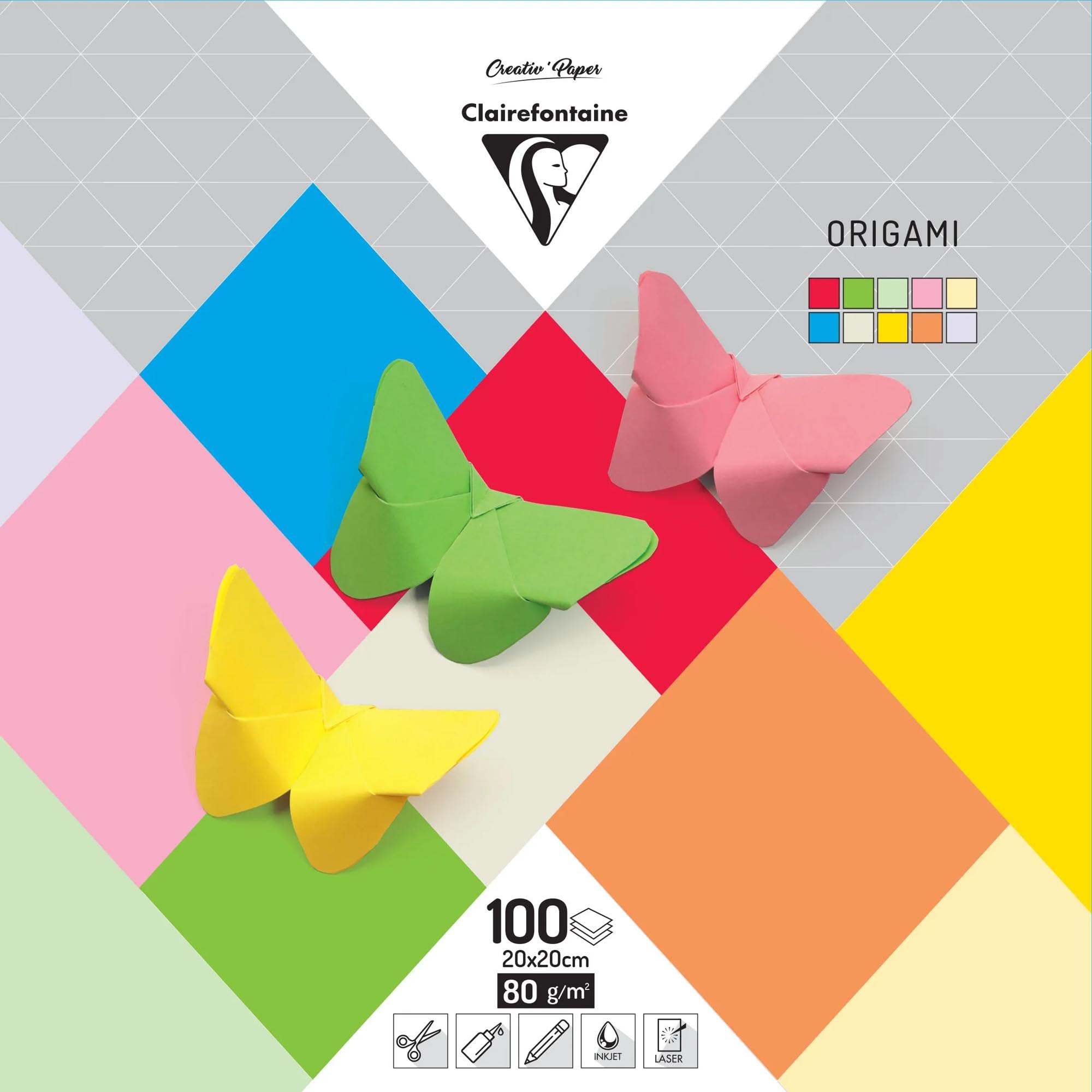 clairefontaine-goldline-origamipapier-20-x-20-cm-80-g-100-blatt-neon image 5