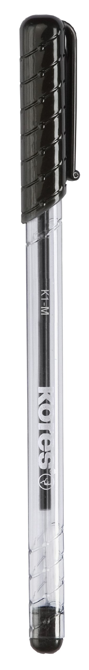 kores-k1-kugelschreiber-schwarz-1-0-mm-12er-pack image 1