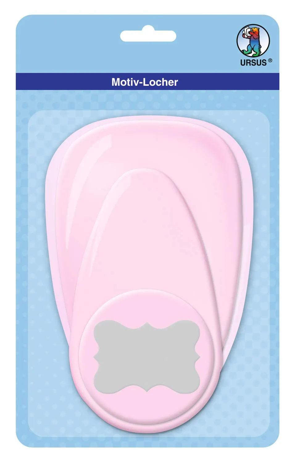 ursus-19460095-motivlocher-mit-hebel-jumbo-schildchen-rosa-76-2-mm image 1