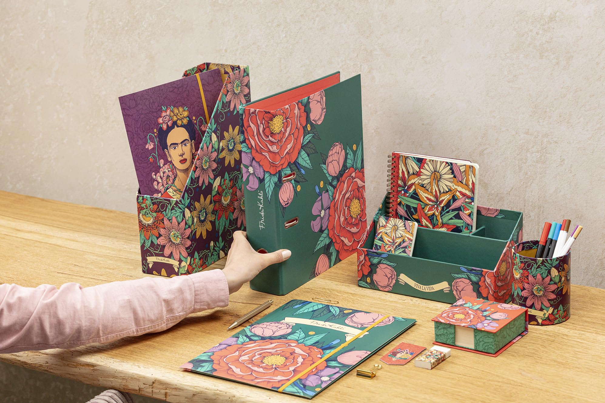 clairefontaine-frida-kahlo-briefablage-116227c-25-x-10-x-14-cm-blumen-design image 7