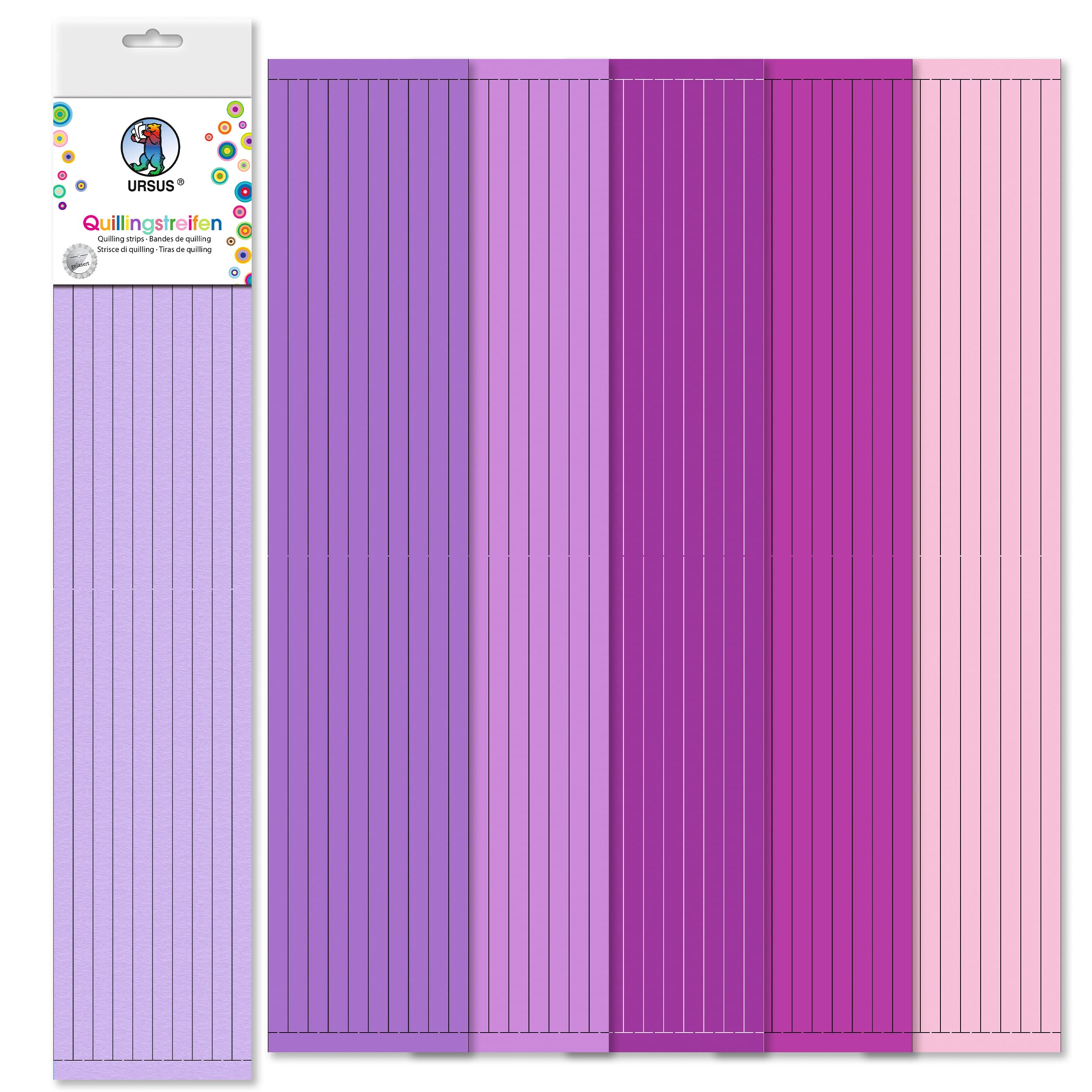 ursus-57520004-quillingstreifen-180-st-ck-10-mm-violett-t-ne image 1