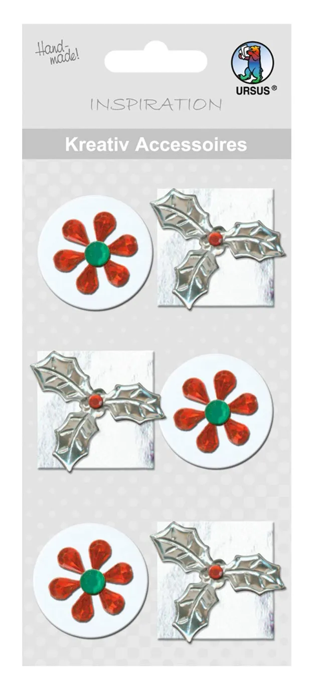 ursus-56400056-kreativ-accessoires-mistel-und-bl-ten-selbstklebend image 1