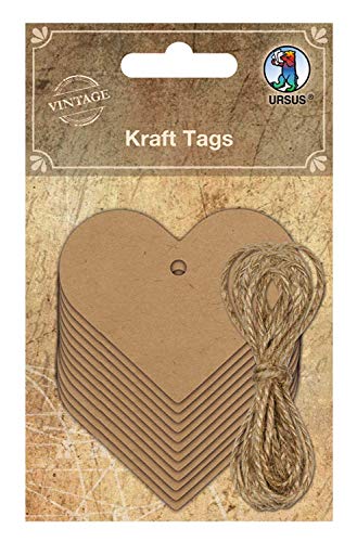 ursus-40640004-kraft-tags-herzen-12-anh-nger-aus-kraftpapier-zum-selbstgestalten image 2