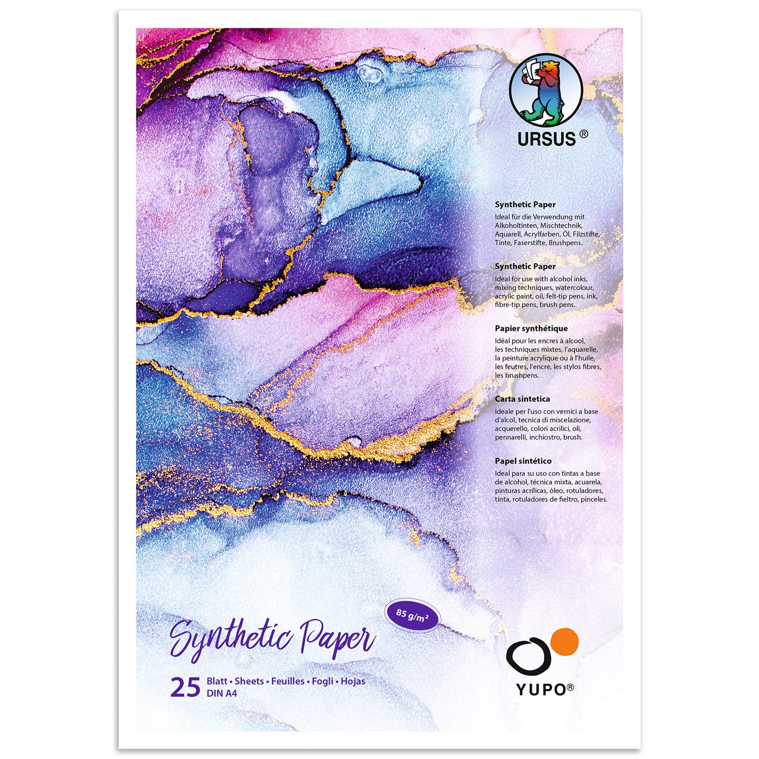 ursus-16266400-yupo-synthetic-paper-a6-25-blatt-85g-synthetikpapier-wei image 3