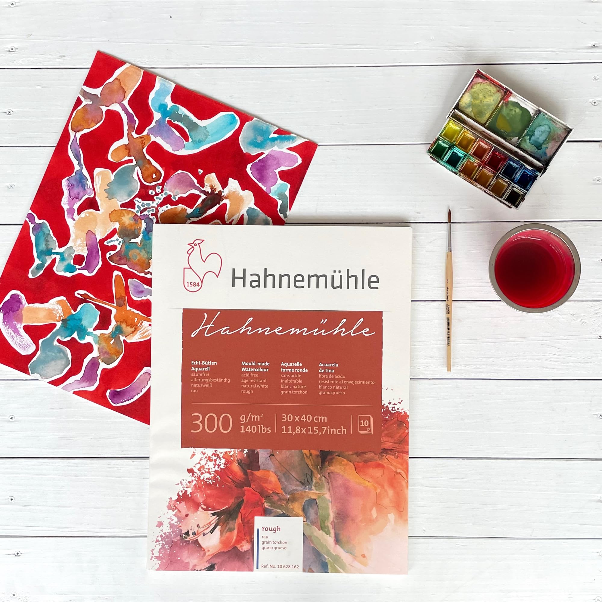 hahnem-hle-harmony-aquarellblock-matt-300-g-m-24-x-32-cm-10-blatt image 2