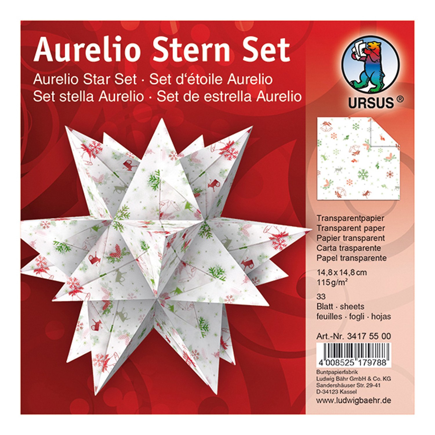 ursus-aurelio-stern-faltbl-tter-classic-christmas-14-8x14-8-cm-33-blatt image 4