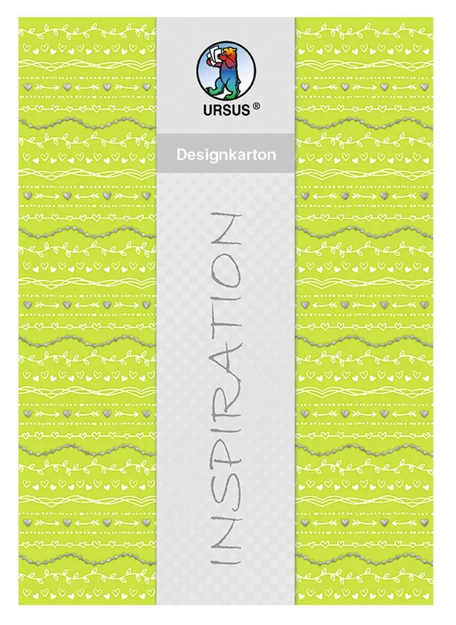 ursus-designkarton-hochzeit-gr-n-din-a4-200-g-qm-25-blatt-silber-folienveredelt image 1