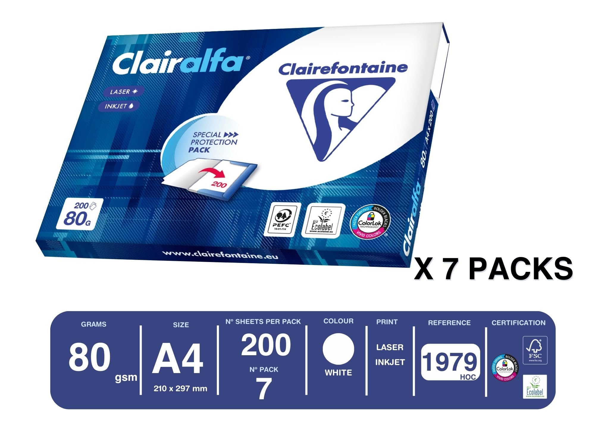 clairefontaine-clairalfa-druckerpapier-din-a4-80g-extrawei-karton-mit-7-x-200-bl image 3