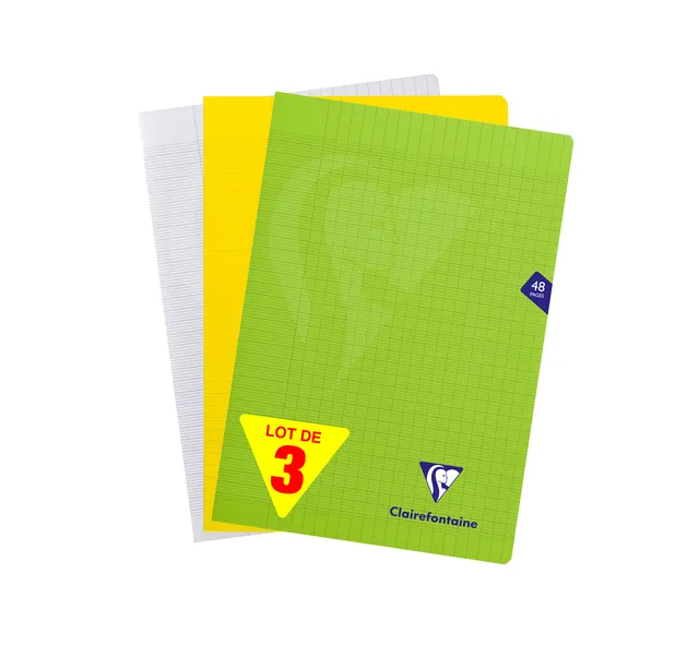clairefontaine-mimesys-schulhefte-a4-seyes-24-blatt-3er-set-sortiert image 1