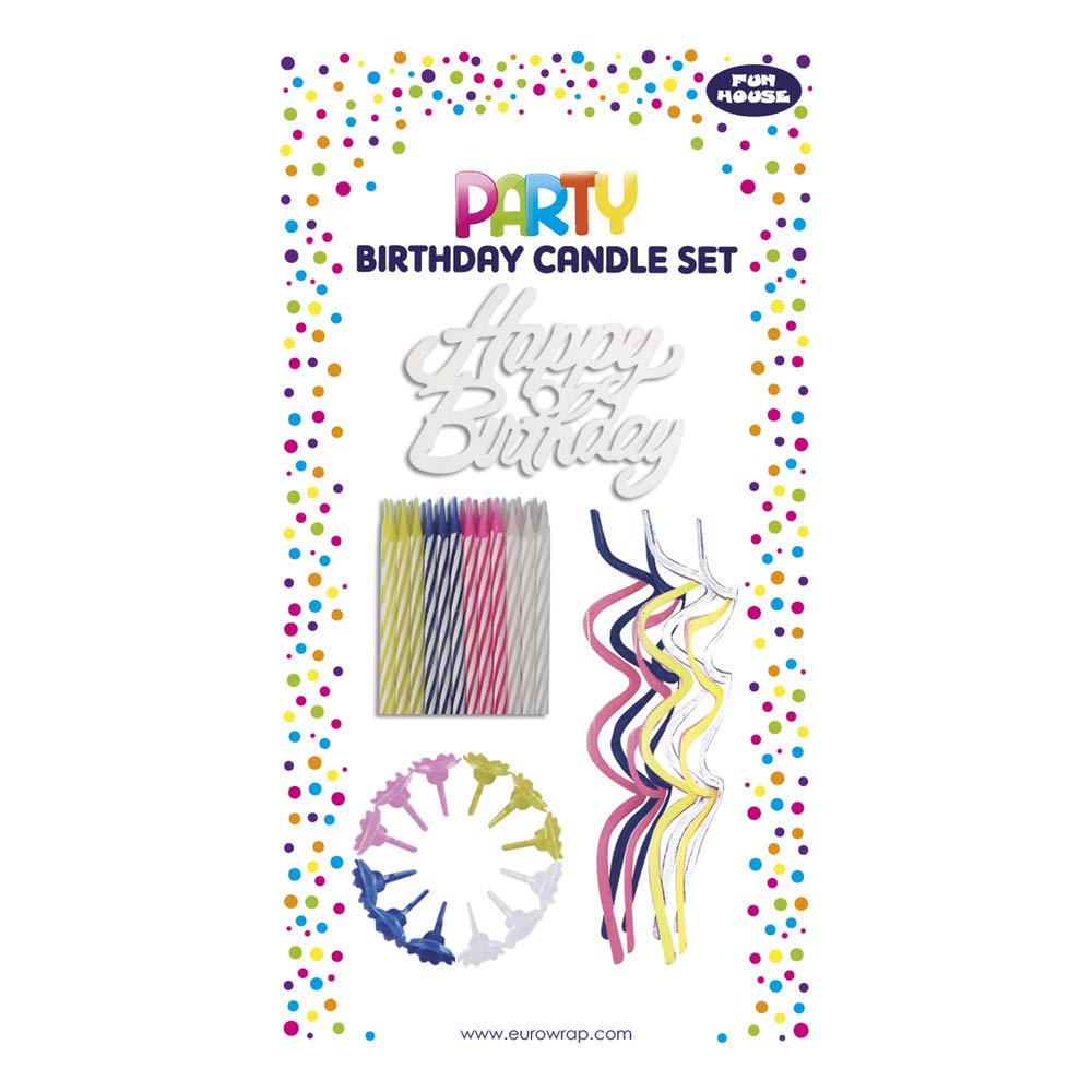 clairefontaine-eurowrap-12642-gc-kerzen-set-24-teilig-happy-birthday-sortiert image 1