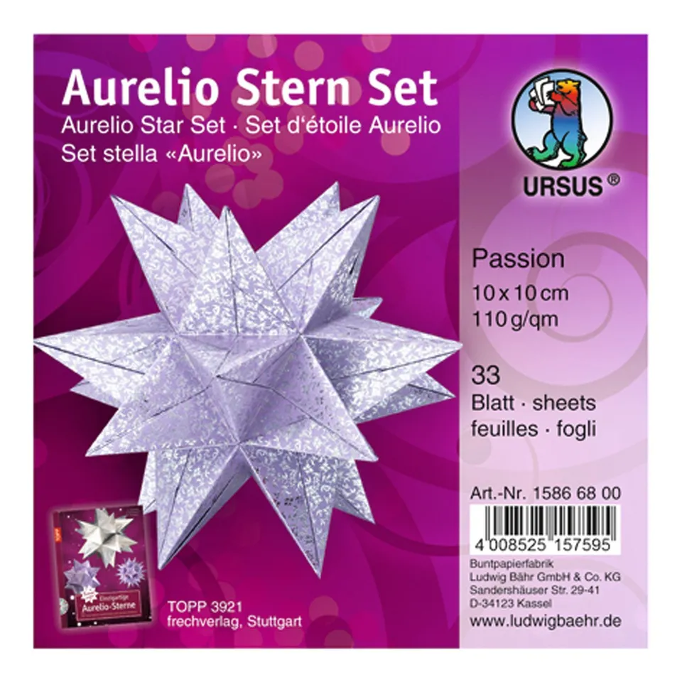 ursus-15866800-faltbl-tter-aurelio-stern-passion-helllila-silber-10-x-10-cm-33-b image 1