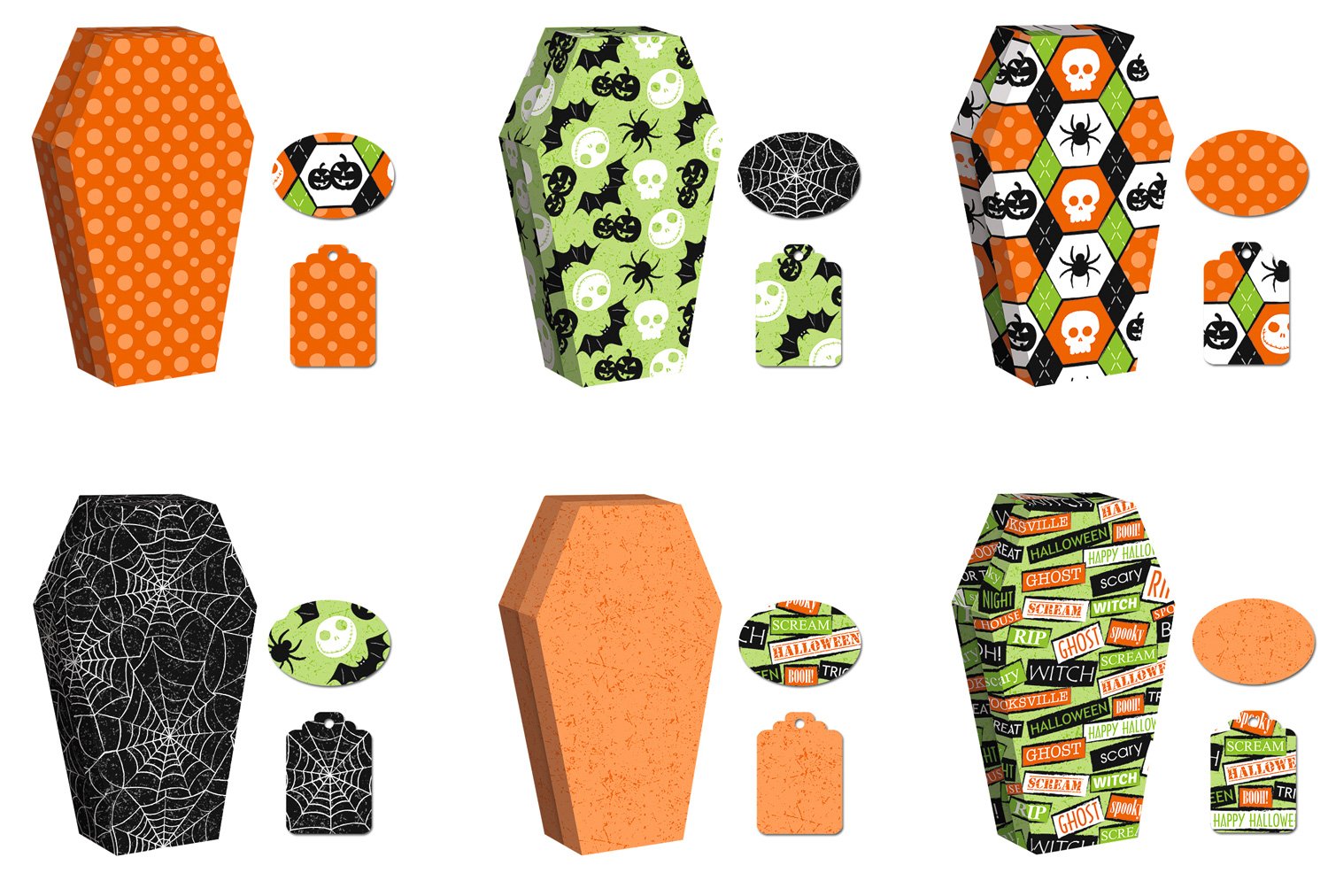 ursus-5060003-geschenkbox-spooky-6-boxen-aus-fotokarton-300-g-qm-mit-12-paper-ta image 2