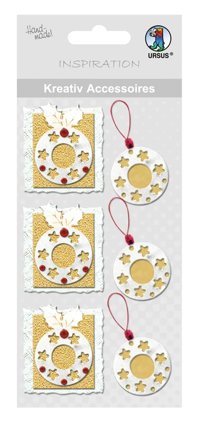 ursus-56400077-kreativ-accessoires-weihnachtsbaumkugeln-selbstklebend image 1