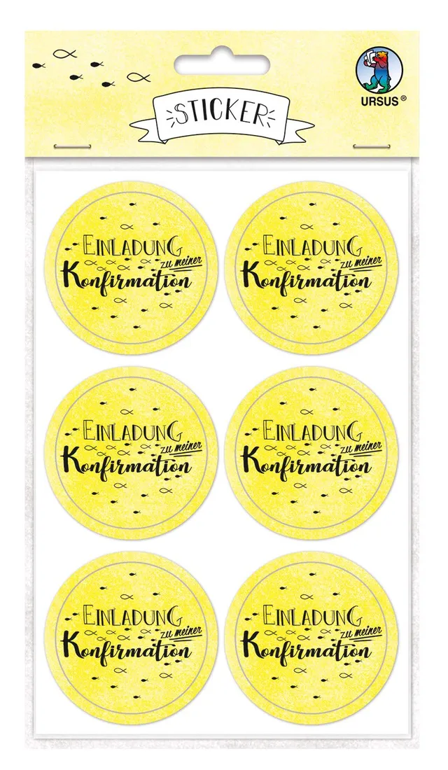 ursus-59510001f-sticker-einladung-zu-meiner-konfirmation-citronengelb-24-st-ck-4 image 1