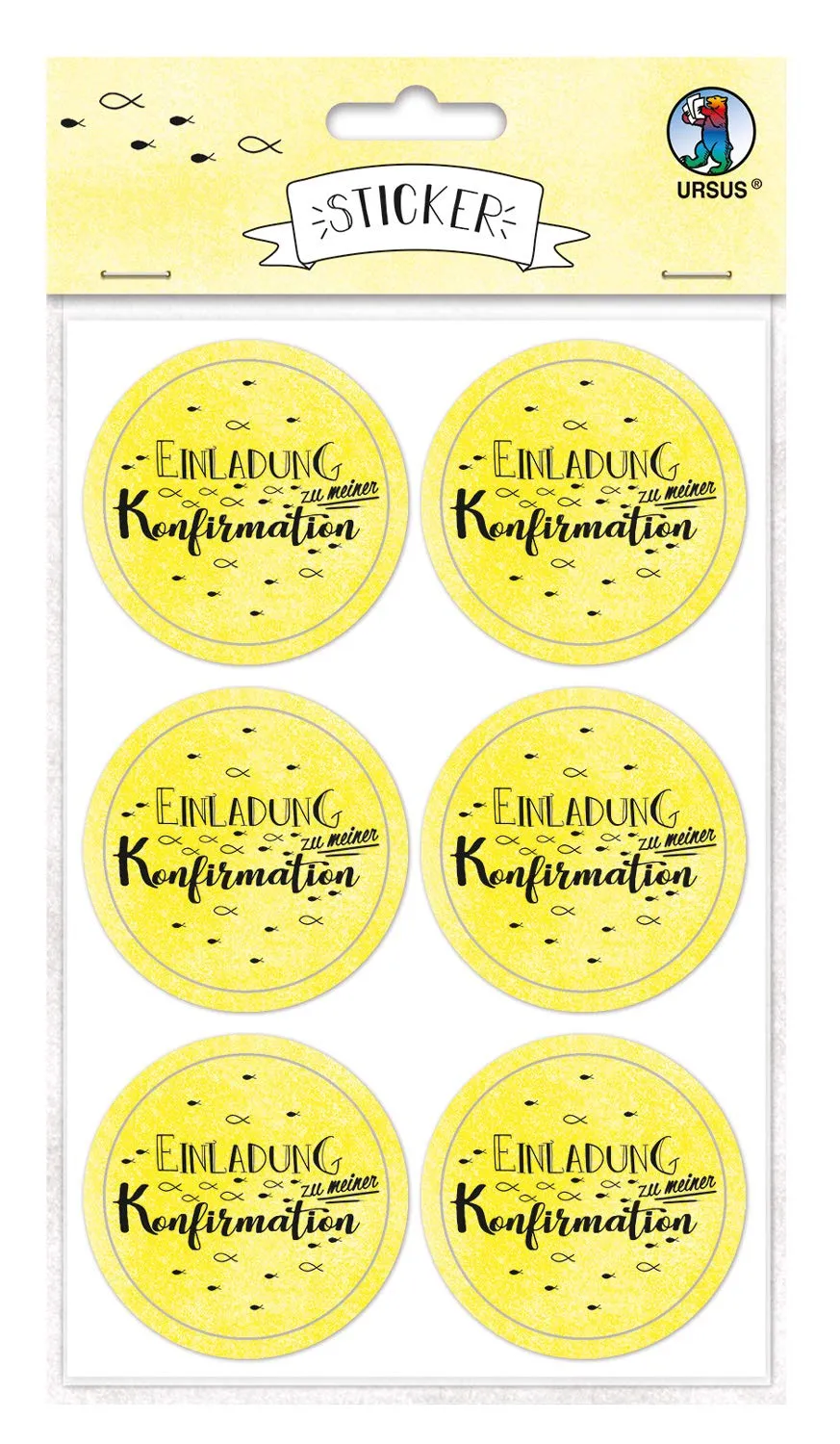 ursus-59510001f-sticker-einladung-zu-meiner-konfirmation-citronengelb-24-st-ck-4 image 1