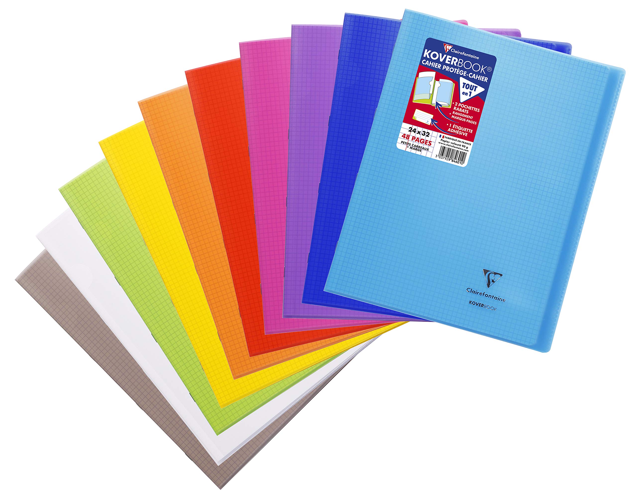 clairefontaine-koverbook-984601c-schulheft-din-a4-24x32cm-kariert-mit-rand-polyp image 1