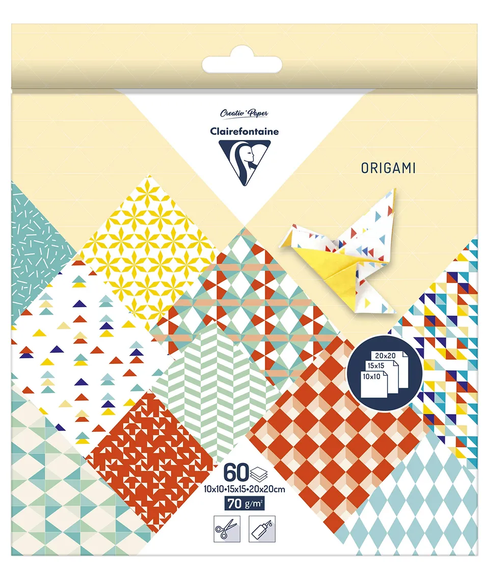 clairefontaine-origamipapier-kaleido-60-bogen-10x10-15x15-20x20-cm-70-g-m image 1