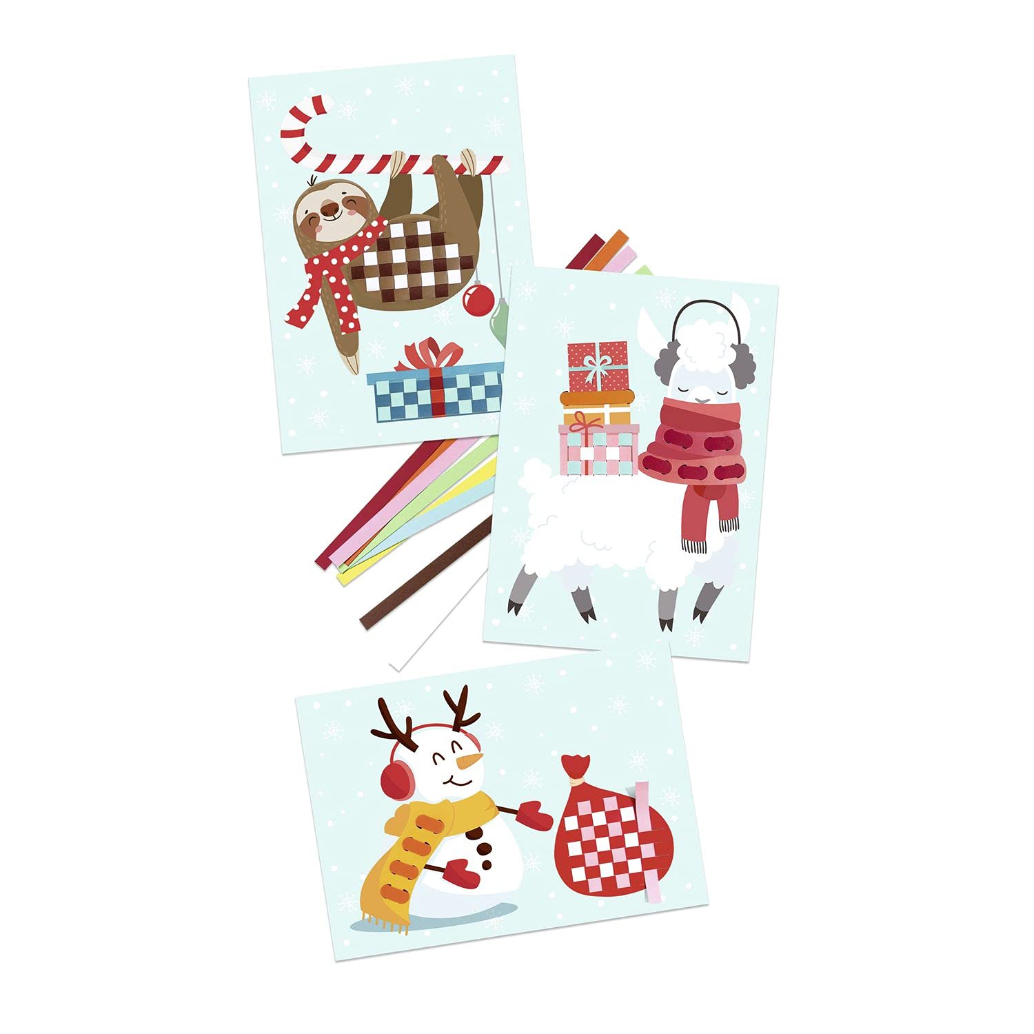 ursus-28240099f-winter-flechtbilder-bastelset-12-a4-motive-160-streifen-ab-3-jah image 2