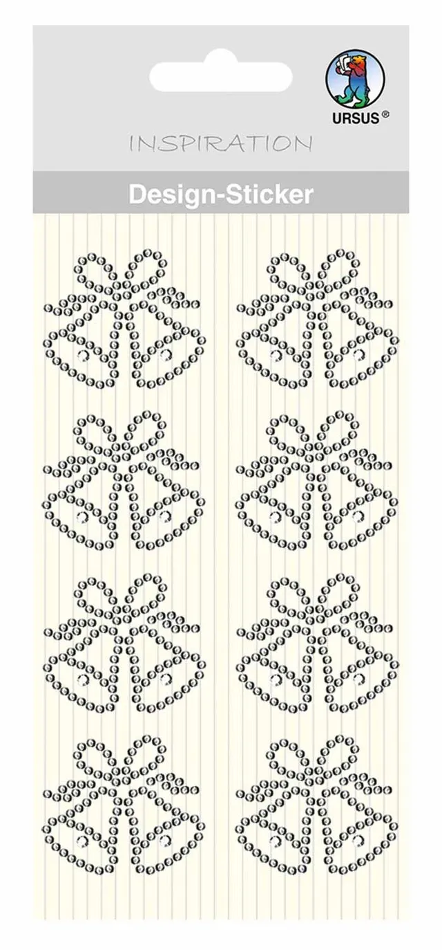 ursus-design-sticker-hochzeitsglocken-silber-selbstklebend-8-st-ck image 1