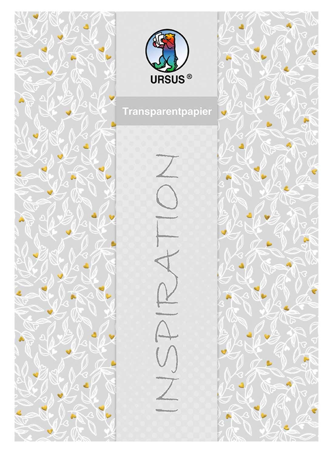 ursus-77714602f-transparentpapier-hochzeit-din-a4-115-g-qm-25-blatt-gold-folienv image 1