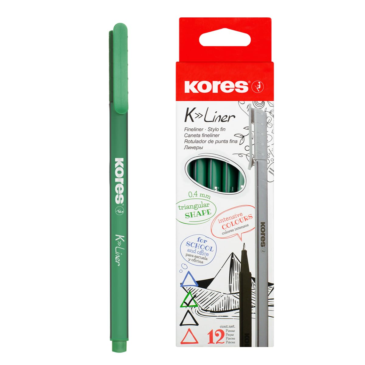 kores-k-liner-fineliner-0-4-mm-blau-12er-pack image 6