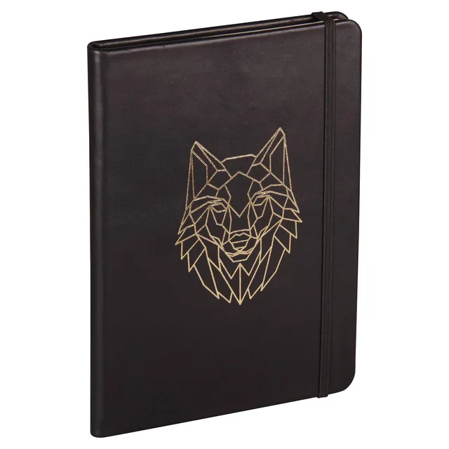 clairefontaine-black-forest-notizbuch-a5-liniert-hardcover-lammleder-wolf image 1