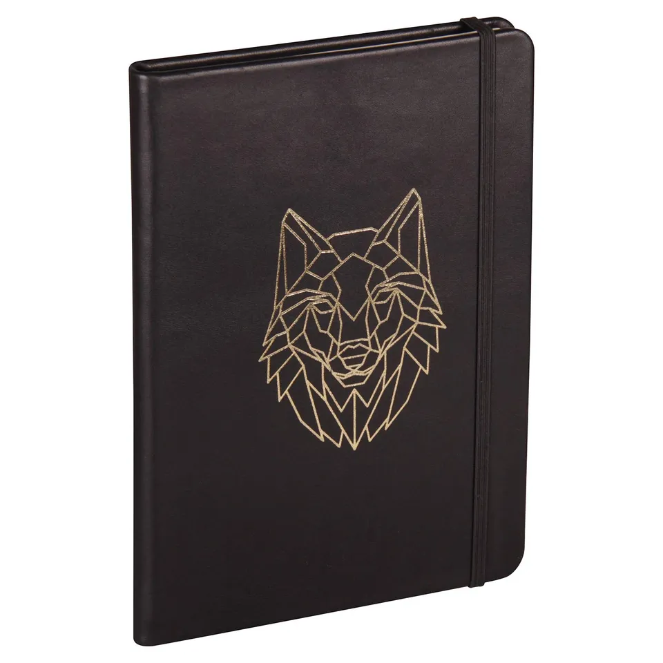 clairefontaine-black-forest-notizbuch-a5-liniert-hardcover-lammleder-wolf image 1
