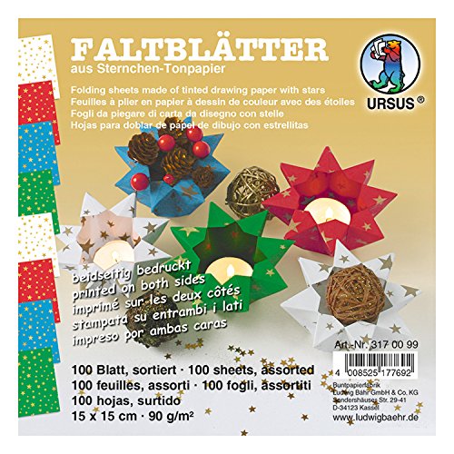ursus-3170099-faltbl-tter-sternchen-15-x-15-cm-100-blatt-4-farben image 4