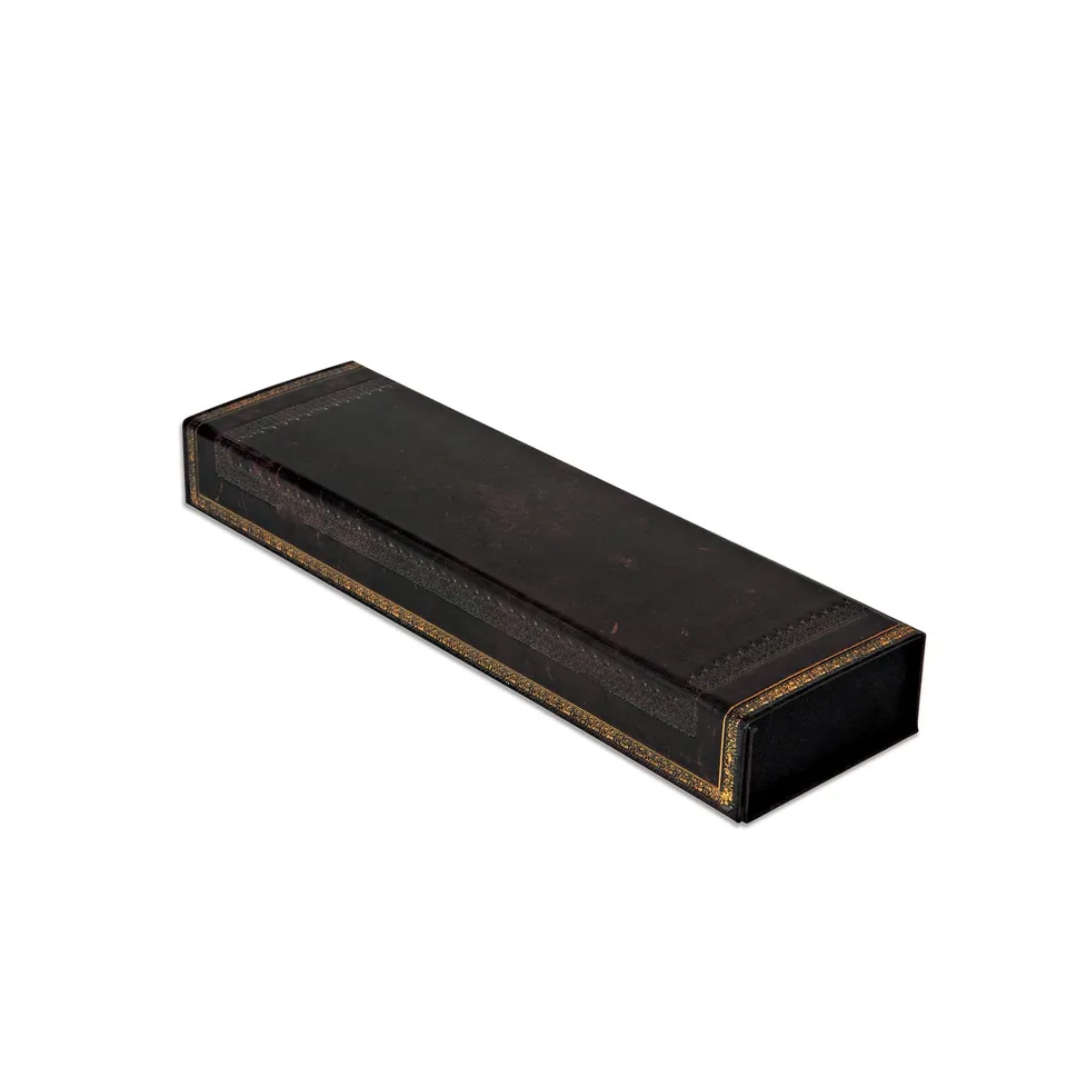 paperblanks-black-moroccan-pencil-case-stifteetui-old-leather-collection image 1