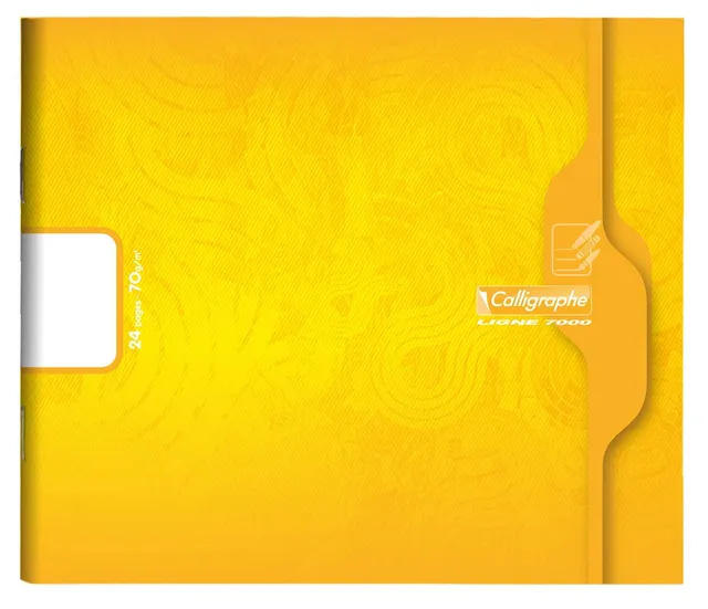 clairefontaine-calligraphe-7702c-heft-17x14-7-cm-blanko-12-blatt-70g-gelb image 1