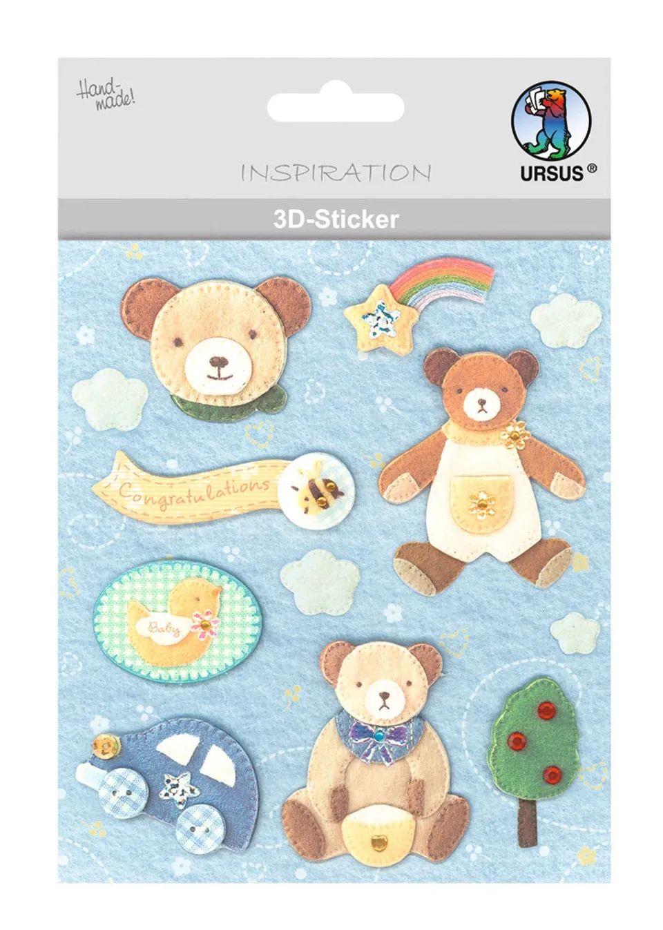 ursus-56420062-3d-sticker-baby-motiv-62-selbstklebend image 1