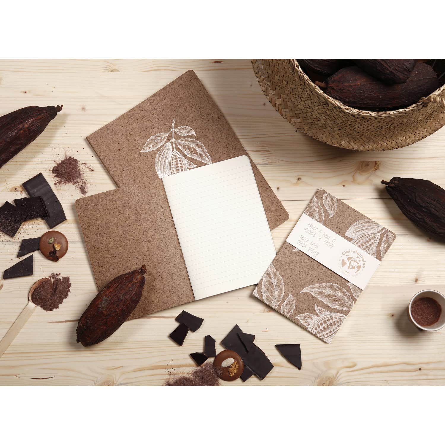 clairefontaine-cocoa-notizheft-a6-10-5-x-14-8-cm-48-blatt-liniert-fadenbindung image 4