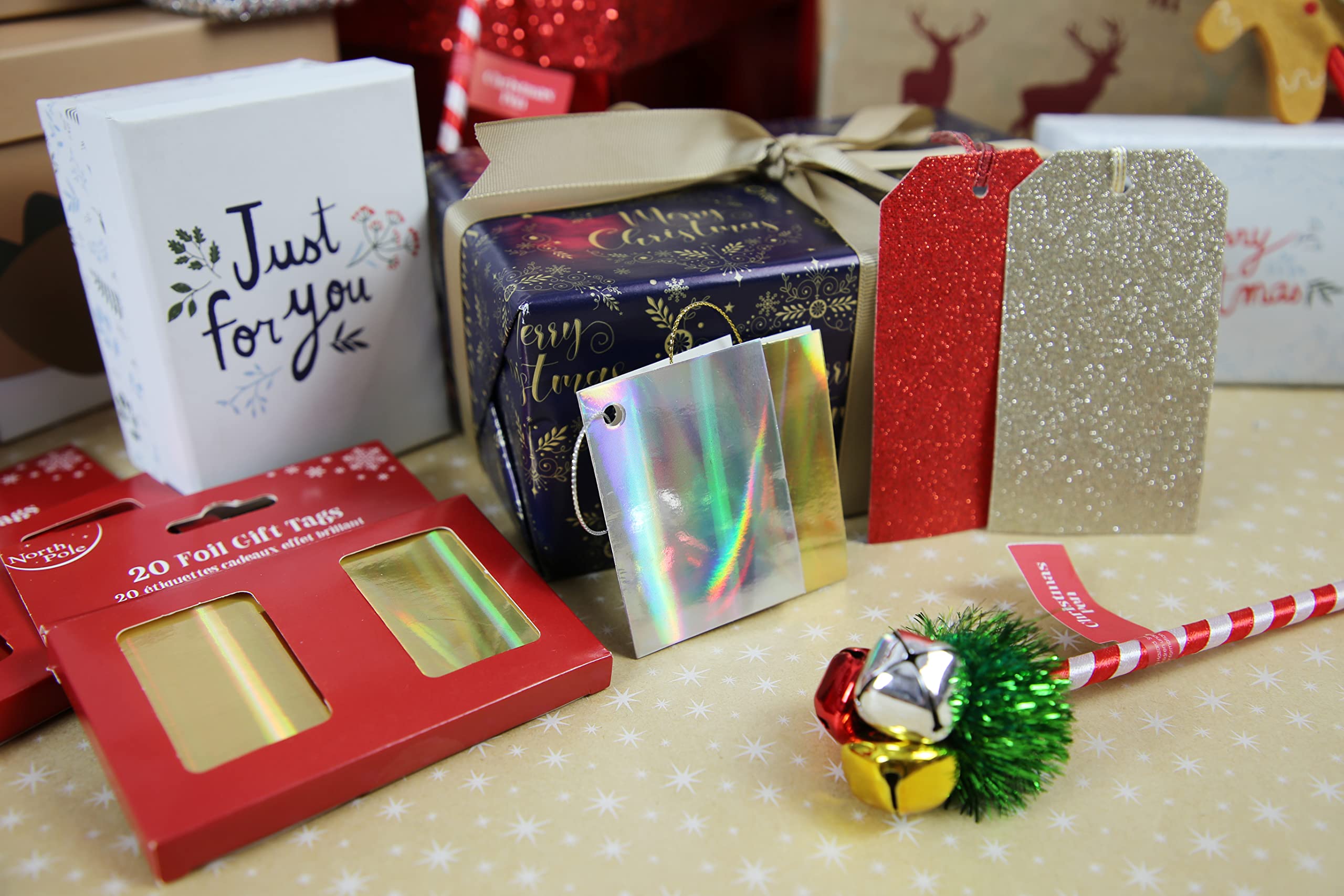 clairefontaine-x-25623-gtc-geschenketiketten-set-rot-gold-mit-glitter-10-anh-nge image 3