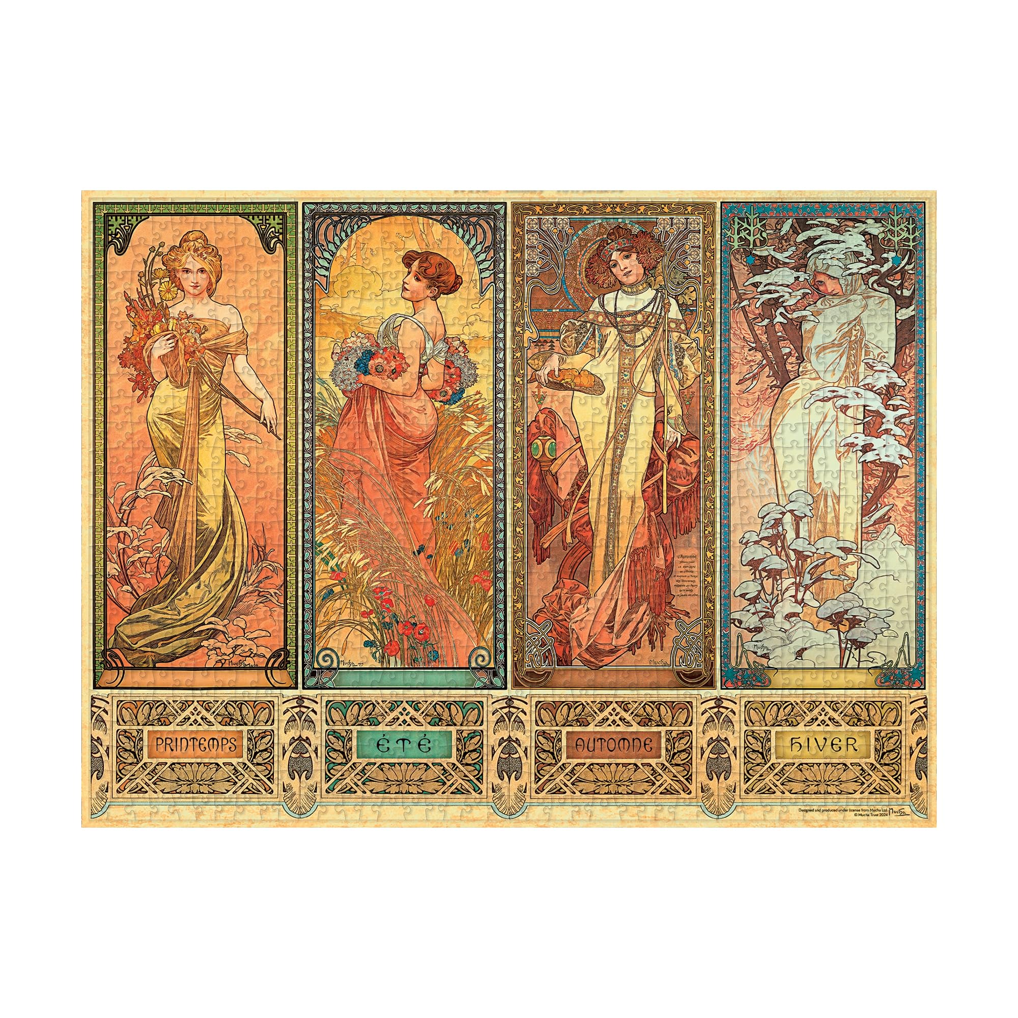 paperblanks-mucha-kollektion-die-jahreszeiten-1900-puzzle-1-000-teile image 3