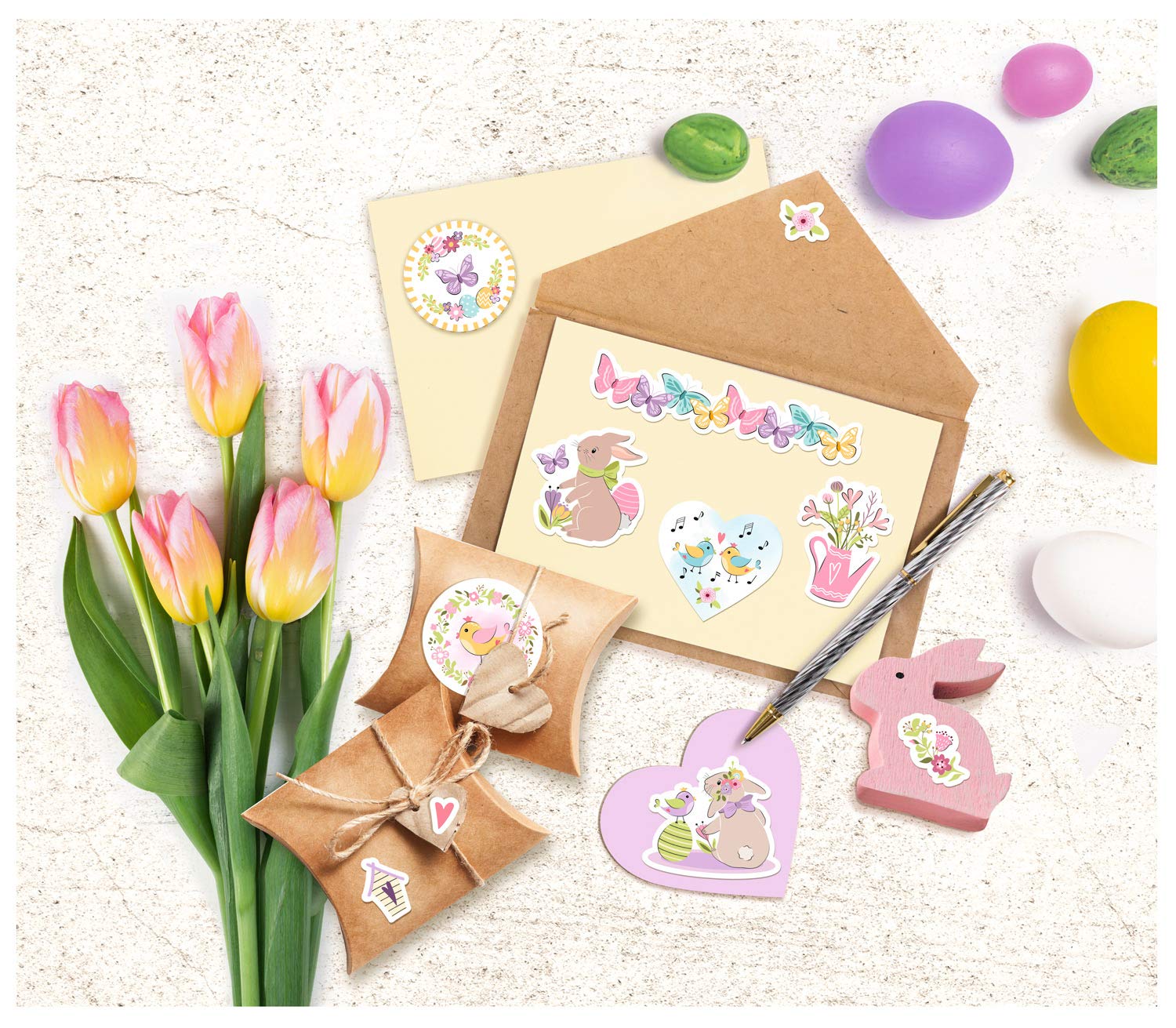 ursus-sticker-s-es-osterfest-selbstklebende-papier-aufkleber-ostern-56-st-ck image 6
