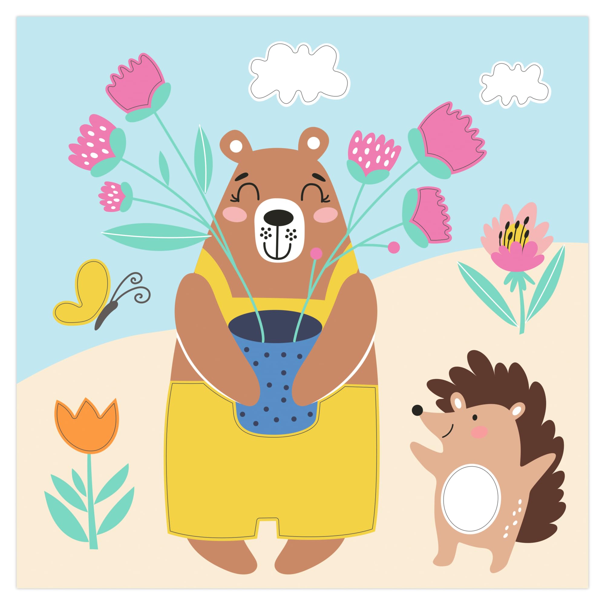 ursus-bastelset-filzbilder-happy-friends-8800001f-6-motivkarten-20-x-20-cm-mit-f image 5