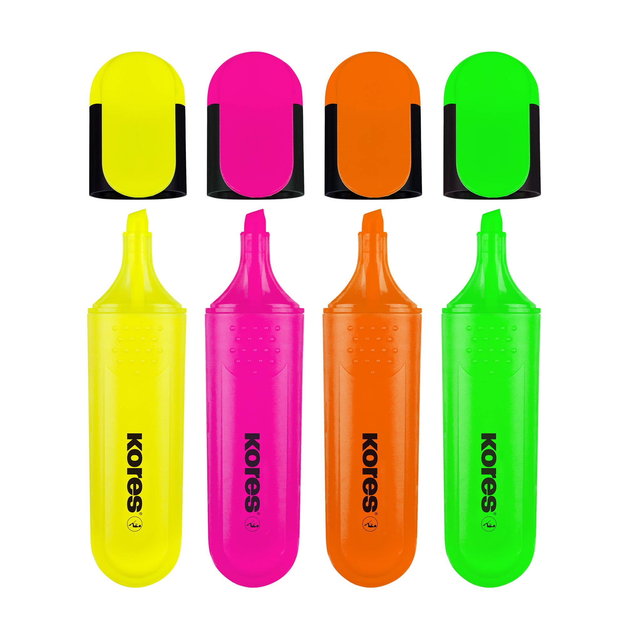 kores-bright-liner-plus-textmarker-4er-set-keilspitze-sortierte-farben image 3