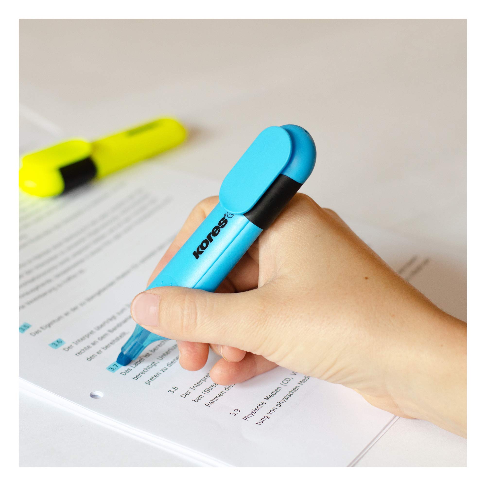 kores-bright-liner-plus-textmarker-4er-set-keilspitze-sortierte-farben image 4