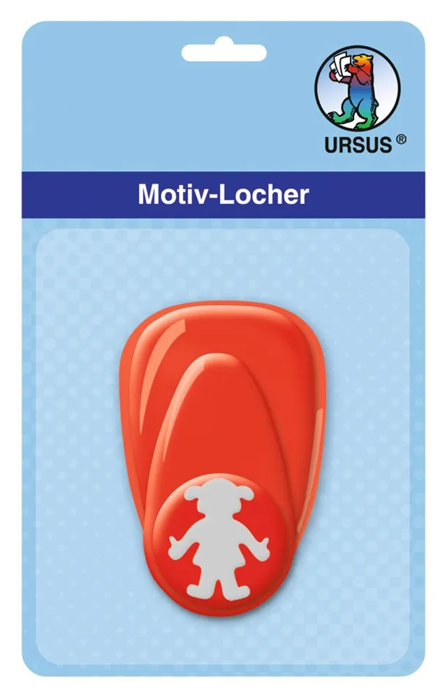 ursus-19470008-motivlocher-mit-hebel-klein-m-dchen-rot-ca-16-mm-stanzmotiv image 1