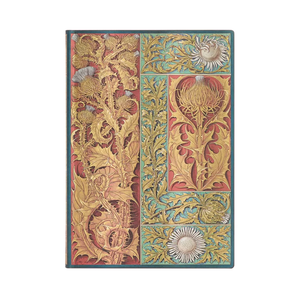 paperblanks-wild-thistle-vox-botanica-midi-notizbuch-blanko-softcover-flexi-mit- image 1