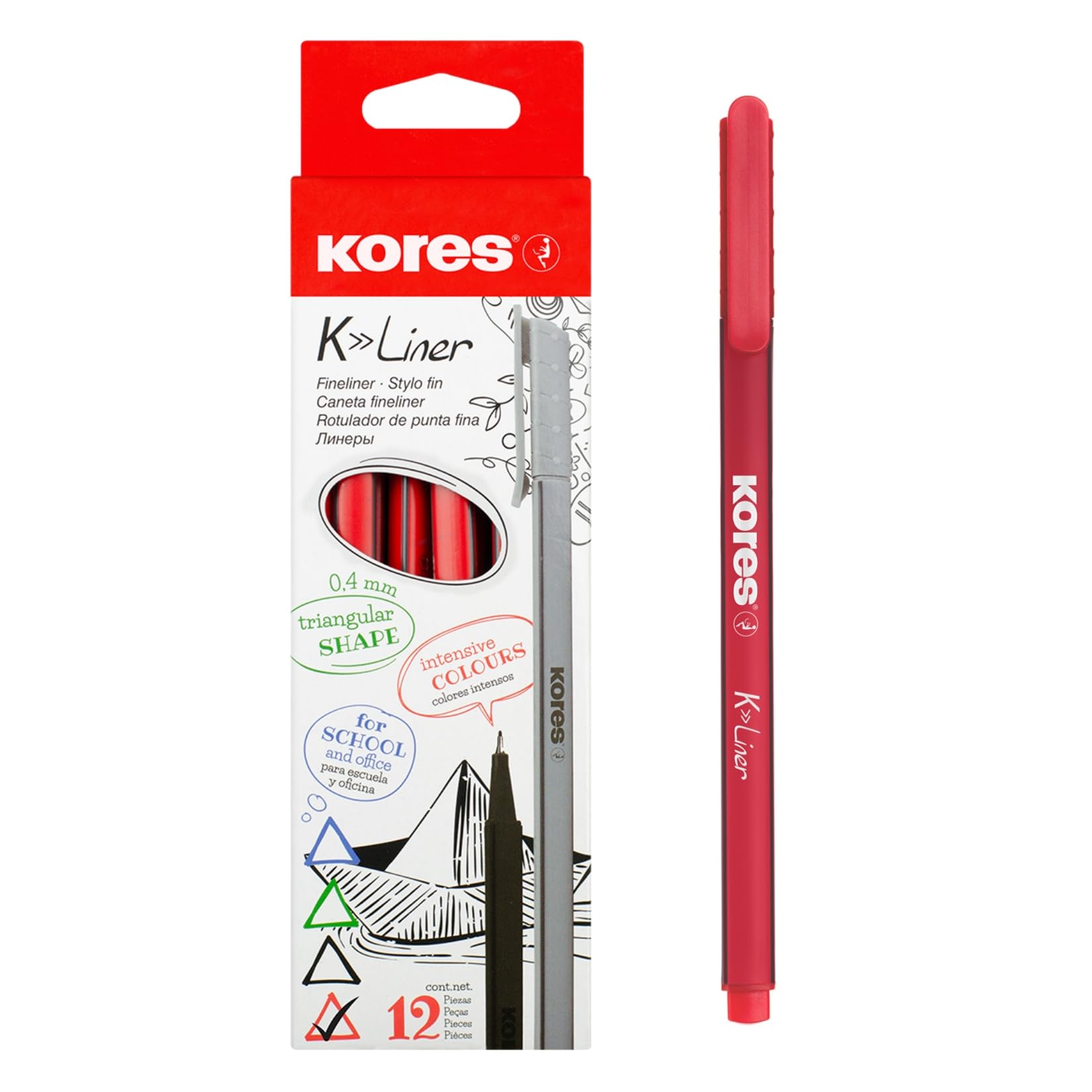 kores-k-liner-fineliner-0-4-mm-blau-12er-pack image 4