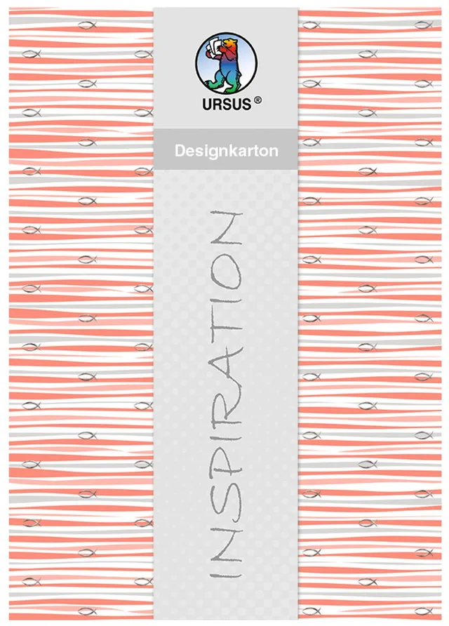ursus-62154602-designkarton-jesus-orange-streifen-din-a4-200-g-qm-5-blatt-einsei image 1
