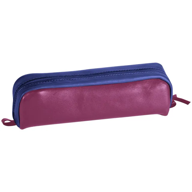 clairefontaine-schlamperm-ppchen-echtleder-21x4x6-cm-fuchsia-blau image 1